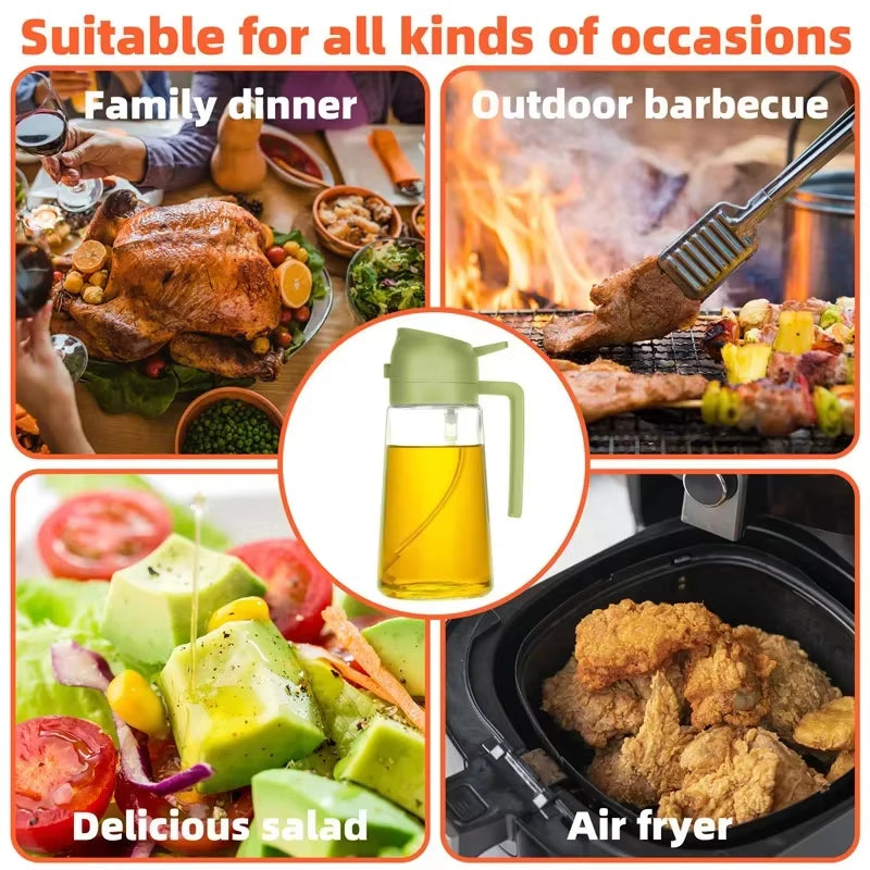 2 in 1 200/300/500Ml Oil Spray for Kitchen Spray Oil Bottle Oil Washer Vinegar Soy Sauce Sprayer Containers Washer