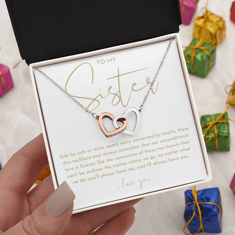 To My Sister Necklace (Side by Side)